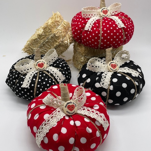 Fabric Stuffed Pumpkins / Fall Decor / Halloween Decor / Pumpkin Decor - Picture 1 of 5